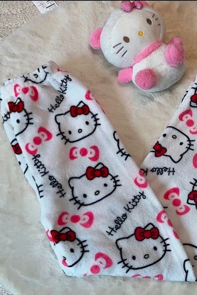 Köstebek Λευκή βελούδινη φόρμα Hello Kitty Collage