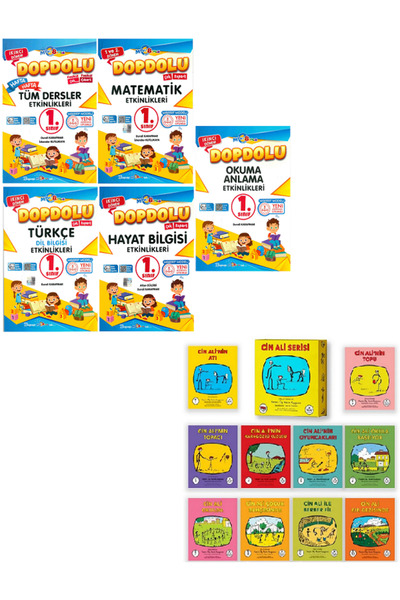 Mavi Boncuk Dopdolu 1.Sınıf 2.Dönem Seti + 1.Sınıf Cin Ali Serisi 10 Kitap - ...