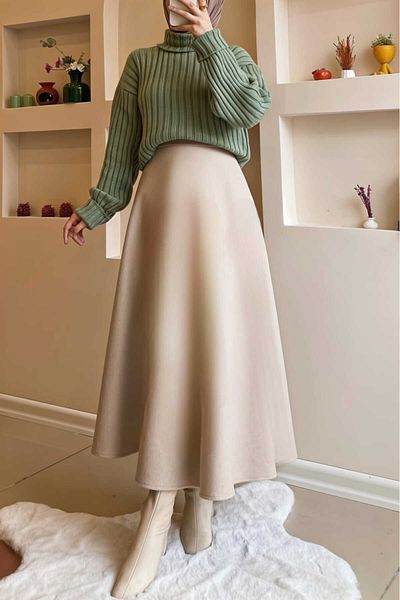 CNG MODA Puff scuba Flared skirt