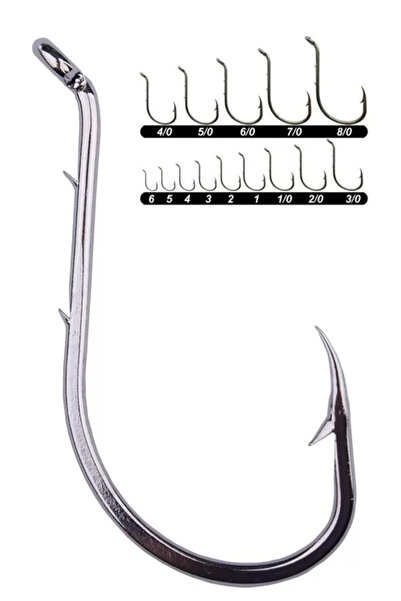 YOUVELLA 1354 Delikli Tırnaklı Papağan Olta İğnesi 100'lü Kutu Nikel 3