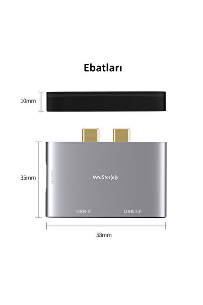 Mcstorey Usb Çoğaltıcı Çoklayıcı Usb-c Hdmı Çevirici 4k 1xhdmı 1xusb3.0
