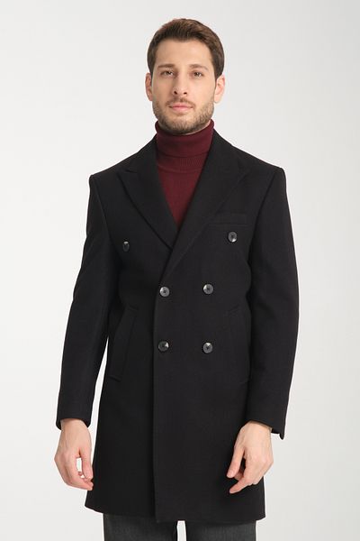 Frappoli Ανδρικό παλτό με διπλό στήθος Standard Fit