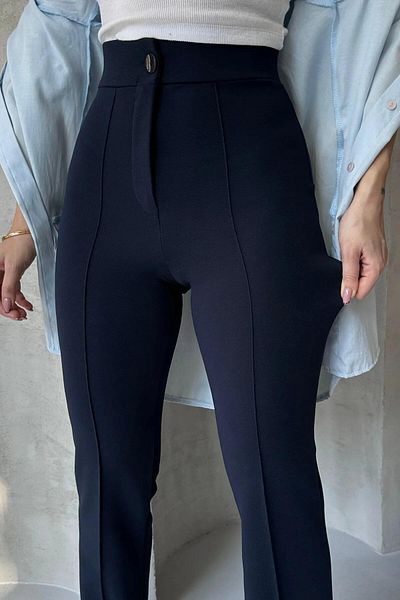 NFTY High Waist Crepe Fabric Palazzo Trousers