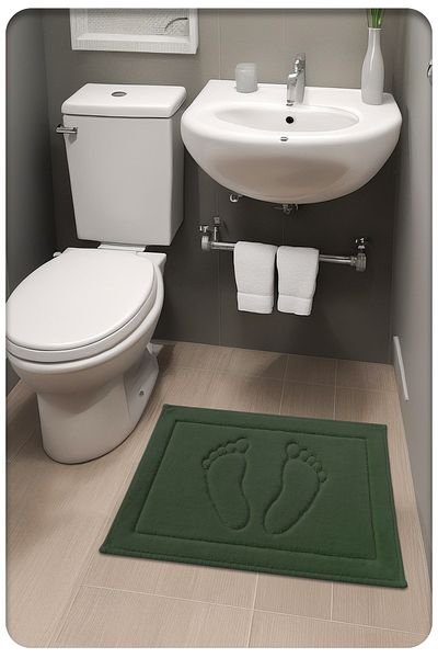 CottonCrafty 55x40 cm Bumbac țesut - Covoraș absorbant de apă și model pentru picioare
