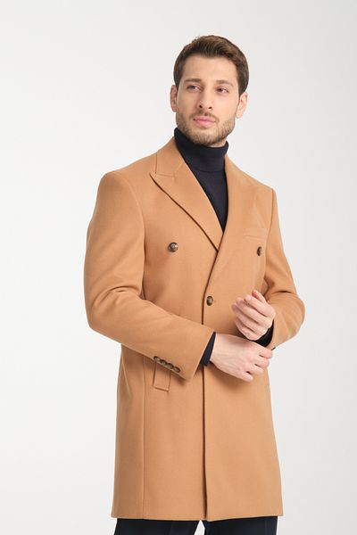 Frappoli Ανδρικό παλτό με διπλό στήθος Standard Fit