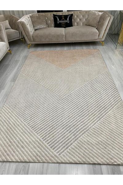 ALLGELSİN غطاء سجادة مرن للموسم الجديد غطاء سجادة مزخرف بطباعة رقمية قابل للغسل غطاء مخطط حديث