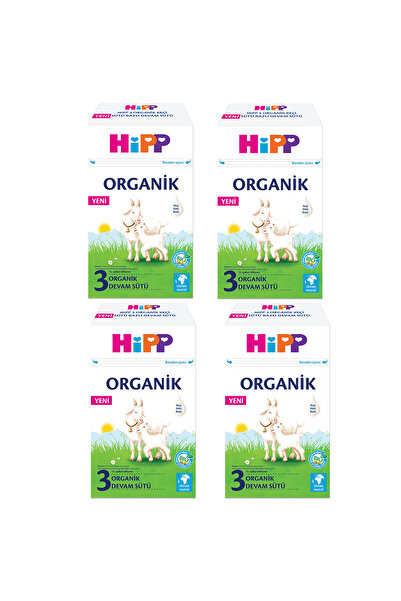 Hipp 3 Organik Keçi Sütü Bazlı Devam Sütü 400 gr 4 ADET
