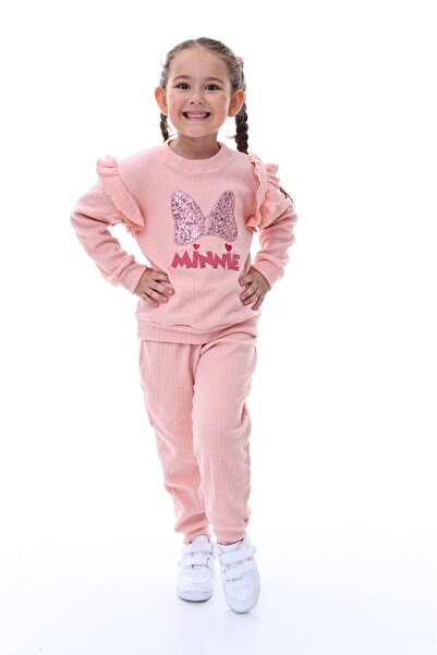 minikiss Sequin Embroidered Girls' Tracksuit Set