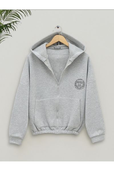 Modamorfo Kapuzensweat mit elastischem Rock und geschriebenem Text
