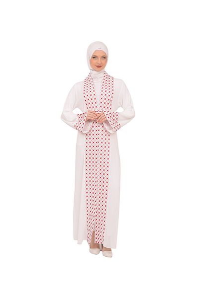 Zaytoon Γυναικείο Κεντημένο Kefiye Wide Abaya - M-3XL C100034