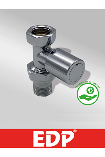 EDP KROMAJLI DÜZ RADYATÖR VANASI PLASTİK VOLAN 1/2" PPRC