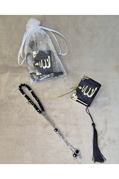 TABASAFE Mini Quran And Men's Crystal Rosary Set For Car