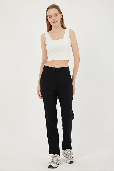 POODLE Women's Black Carrot Pants
