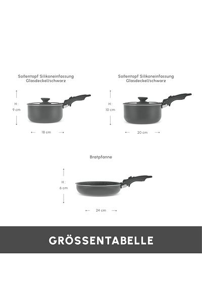 Karaca Comfort 6-teiliges Kochgeschirr-Set mit abnehmbaren Griffen