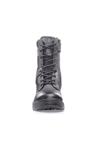YDS ATTP 1098 HARRIER BOT -SİYAH, Hakiki Deri Fermuarlı Profesyonel Askeri Bot