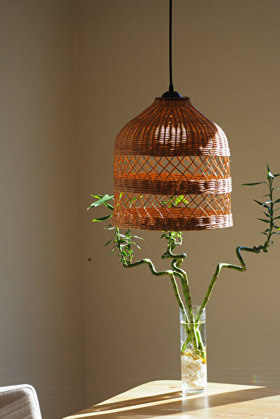 rattam Doğal Rattan Avize: LANDI 37x40cm