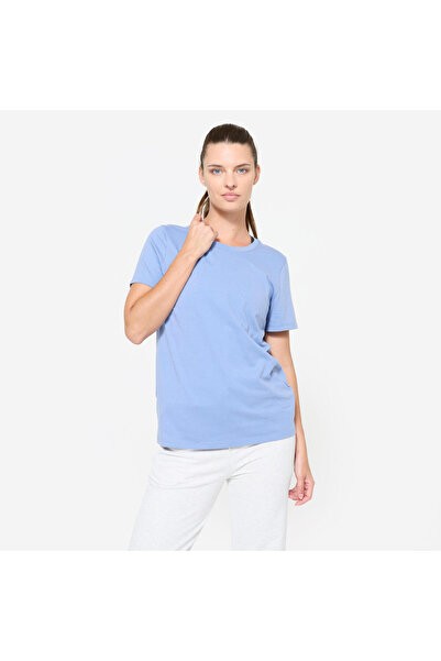 Decathlon Domyos Women's Ice Blue Sports T-Shirt - Fitness