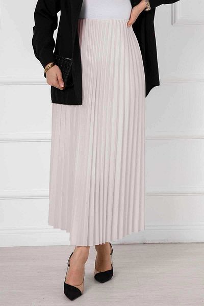 EBRUTESETTÜR Thin Pleated Long Hijab Skirt