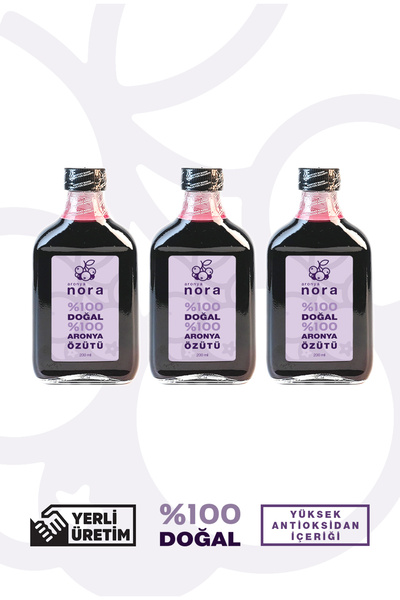 Aronya Nora 3 Adet Aronya Özütü 200 ml Tanışma Seti