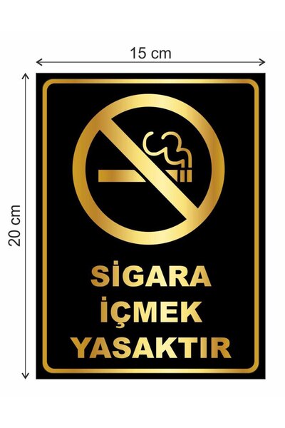 Home Lüks Gold Sigara İçilmez Uyarı Levhası