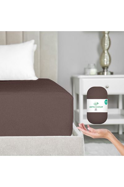 Strauss Home Eco Series - 100% Cotton Economy Bed Sheet, Single/Double, Elastic, Oeko-Tex Certified