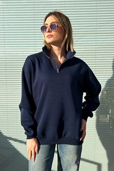 ModaPlaza Жіночий комір на блискавці, зручний крій, 3 шнурки, світшот 21622