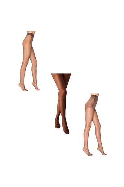 Penti Блестящи чорапогащи Lycra Fit 15 - комплект от 3 XXL (кестеняв-сливов-червен-черен)