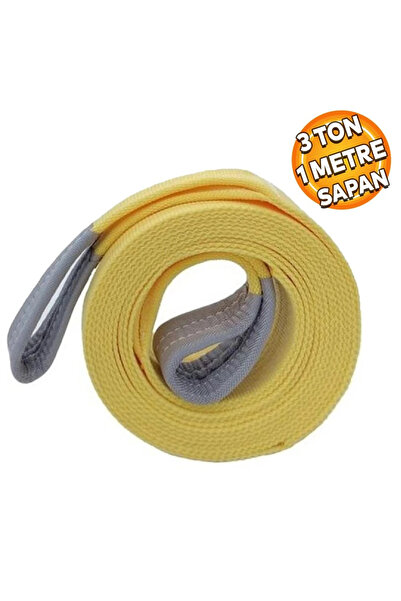 NUBLADO Vinç Sapan Polyester Spanzet 3 Ton 1 Metre Sarı Sağlam Yük Kaldırma T...