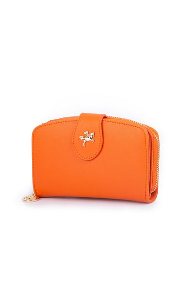 Nas Bag Orange Dona - Women's Multi-Card Compartment Wallet