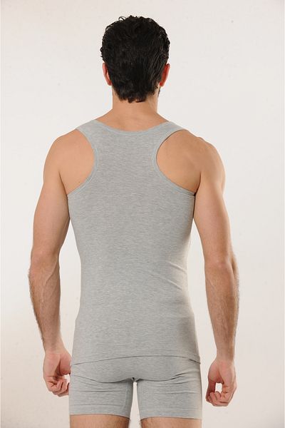 Hmd 6 Pcs Men's Cotton Lycra Rambo Sport Singlet 92% Cotton, 8% Elastane