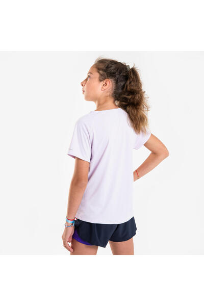 Decathlon Kiprun Children's Running T-Shirt - Pastel Lilac - Kiprun Dry 500