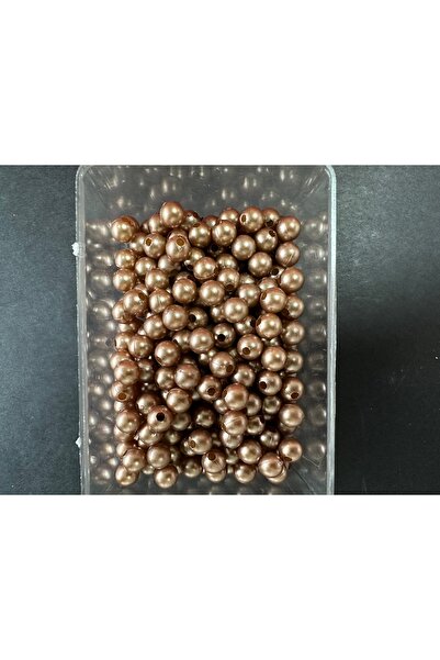 LİVZA BİJUTERİ 8 Mm Yuvarlak Renkli Inci Bakır Renk 20 Gram, Çanta Yapım