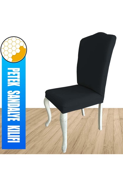 Home 6 Adet Petek Kumaş Avangarde Tipi Sandalye Kılıfı & Sandalye Örtüsü Seti
