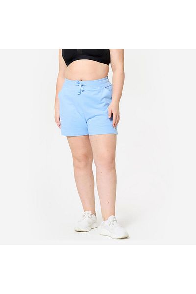 Decathlon Pantaloni scurți de buzunar albastru gheață Domyos pentru femei - Fitness