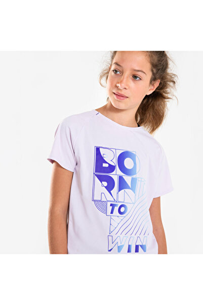 Decathlon Kiprun Children's Running T-Shirt - Pastel Lilac - Kiprun Dry 500
