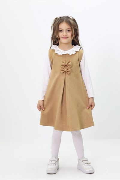 İncilay Kids İnNCİLAY 220-12-24 GIRL'S BORD GIRL din piele intoarsa cu panglici 8-12 ANI