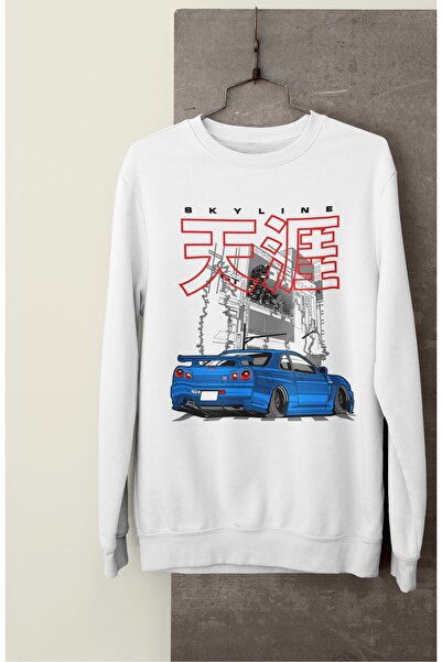 Fuddy Moda Світшот Skyline GT-R R34 з принтом, унісекс, оверсайз