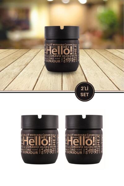 Flora 2 Adet Cam Kokusuz Küllük, Kokusuz Dumansız Yuvarlak Küllük 2’li Set Si...