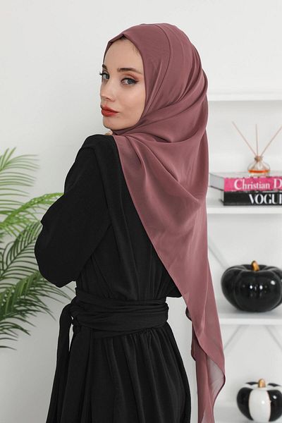 Aisha's Design شال شيفون بتصميم كلاسيكي عملي - PS-11