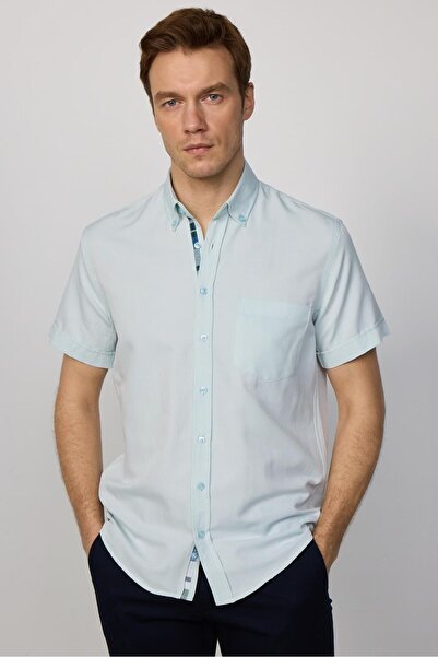 Tudors Ανδρικό πουκάμισο με γιακά με κουμπιά από βαμβακερό μονό τσεπάκι με κα...