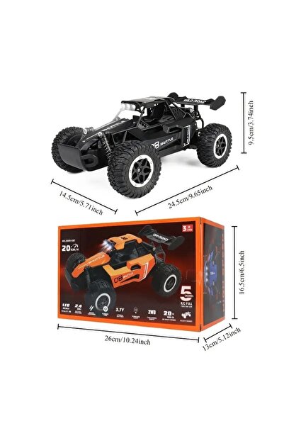 Maisto 1:16 Off Road Şarjlı RC Uzaktan kumandalı SİYAH Arazi Aracı 5 Kanallı Çift Bataryalı 20 Km/s Hızında