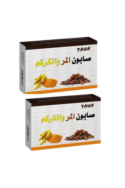 TAHA 2صابون المر وكركم للوجه والجسم، 125 جرام، من طه