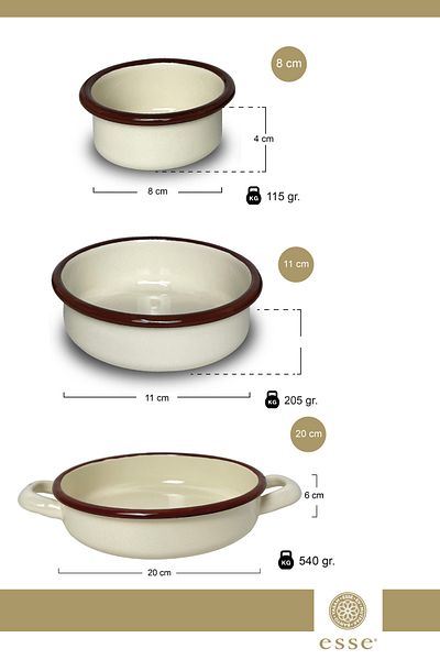 Esse Enameled Sahan and Snack Bowl Set