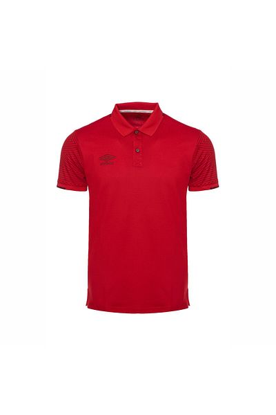 UMBRO Κόκκινο μπλουζάκι Solo Polo Camping - Βαμβακερό Πικέ