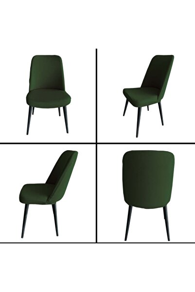 Home 4 Adet Petek Kumaş Gül Tipi Sandalye Kılıfı & Sandalye Örtüsü Seti