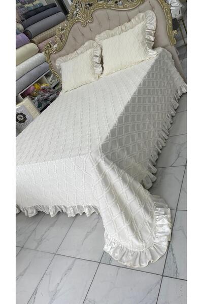 AHSEN TASARIM Ponponlu fırfırlı pike takımı