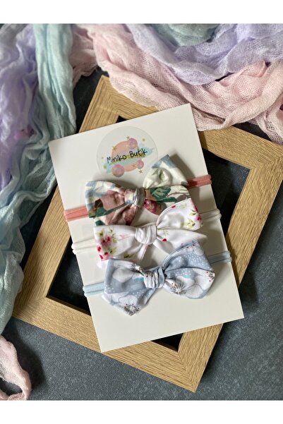 Newborn Compatible Cotton Satin Baby Hair Band 3pcs