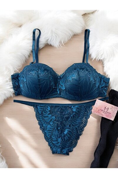 Hirazenmoda Lace Unfilled Lotus Bra Set