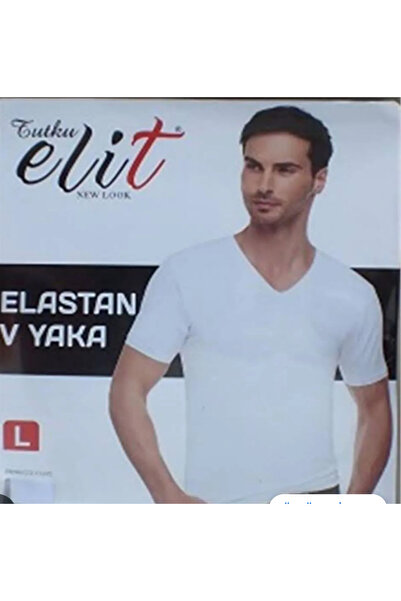 Elit erkek elastan   yarım kollu v  yakalı  [ 1 adet ]