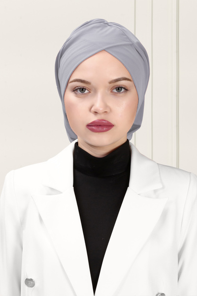 ada sanatsal قبعة كروس عملية وعصرية - رمادي تشيتيور